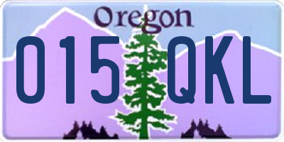 OR license plate 015QKL