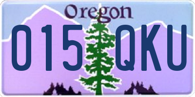 OR license plate 015QKU