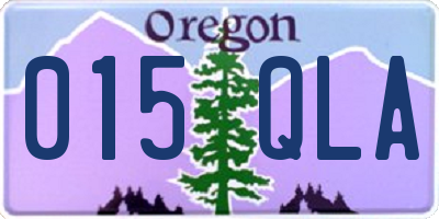 OR license plate 015QLA