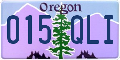OR license plate 015QLI