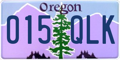 OR license plate 015QLK