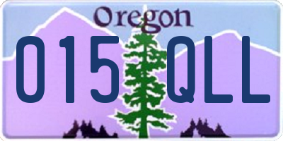 OR license plate 015QLL