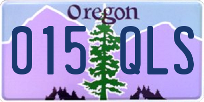 OR license plate 015QLS