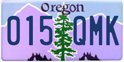 OR license plate 015QMK