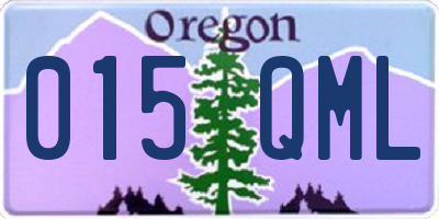 OR license plate 015QML