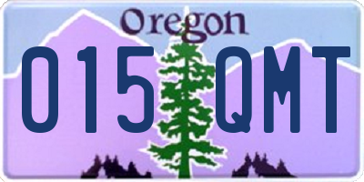 OR license plate 015QMT