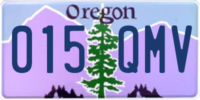 OR license plate 015QMV
