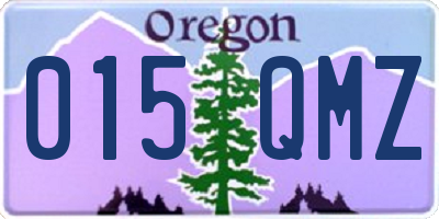 OR license plate 015QMZ