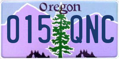 OR license plate 015QNC
