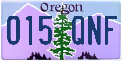 OR license plate 015QNF