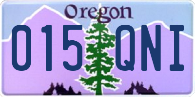 OR license plate 015QNI