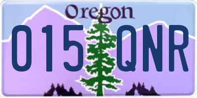 OR license plate 015QNR