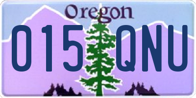 OR license plate 015QNU