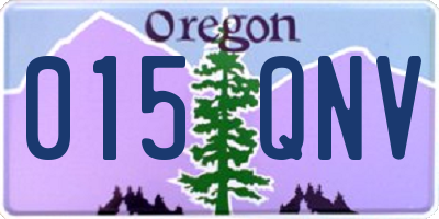 OR license plate 015QNV