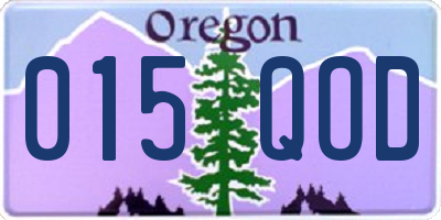 OR license plate 015QOD
