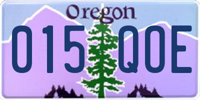 OR license plate 015QOE