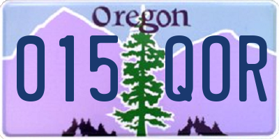 OR license plate 015QOR