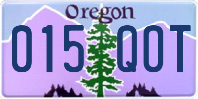 OR license plate 015QOT