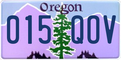 OR license plate 015QOV