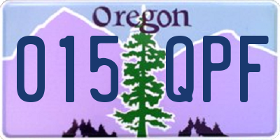 OR license plate 015QPF