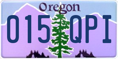 OR license plate 015QPI