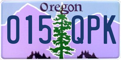 OR license plate 015QPK