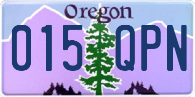 OR license plate 015QPN
