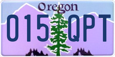 OR license plate 015QPT