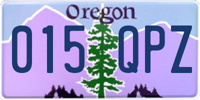 OR license plate 015QPZ