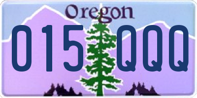 OR license plate 015QQQ