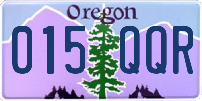 OR license plate 015QQR