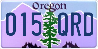 OR license plate 015QRD