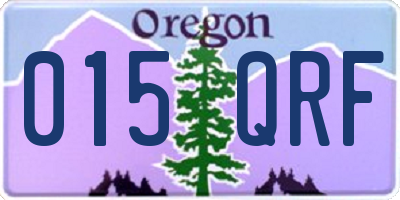 OR license plate 015QRF