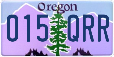 OR license plate 015QRR