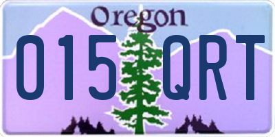 OR license plate 015QRT