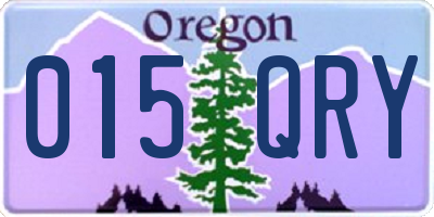 OR license plate 015QRY