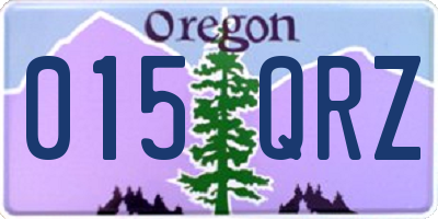 OR license plate 015QRZ
