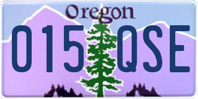 OR license plate 015QSE