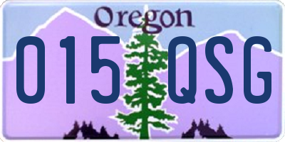 OR license plate 015QSG