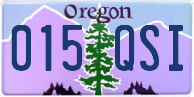 OR license plate 015QSI