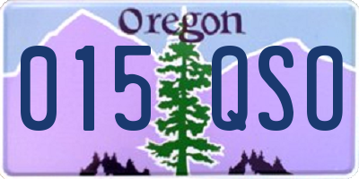 OR license plate 015QSO