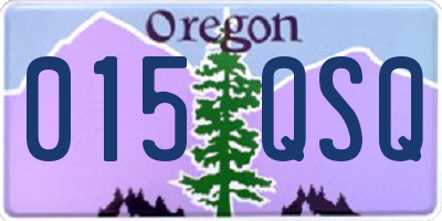OR license plate 015QSQ