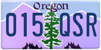 OR license plate 015QSR