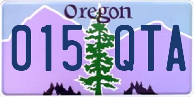 OR license plate 015QTA