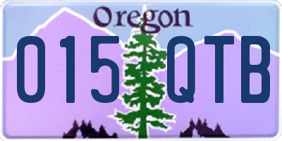 OR license plate 015QTB