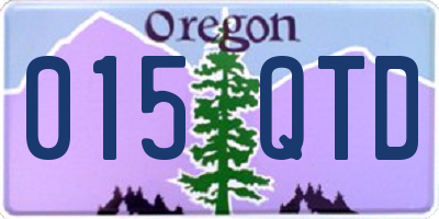 OR license plate 015QTD