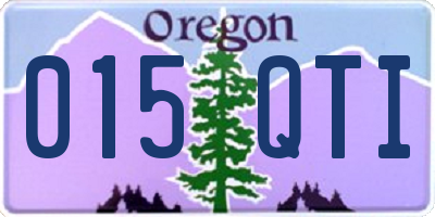 OR license plate 015QTI