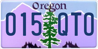 OR license plate 015QTO