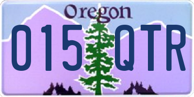 OR license plate 015QTR