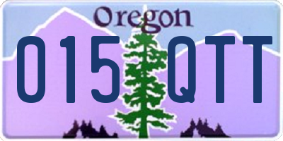 OR license plate 015QTT